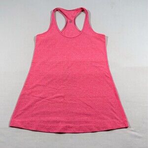 Lululemon Womens Tech Racer Back Tank Top Heather Pink Athleisure Yoga Sz 4